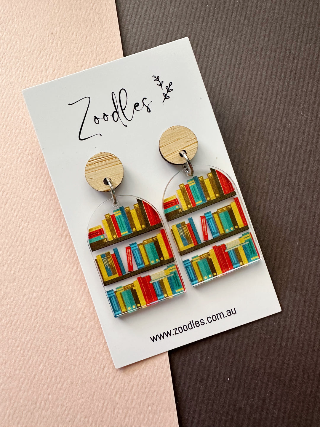 Zoodles Acrylic Dangles - Books