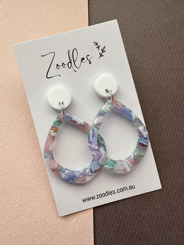 Zoodles Acrylic Dangles - Lavender Hoop