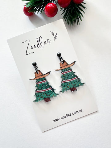 Zoodles Acrylic Small Dangles - Country Christmas Tree