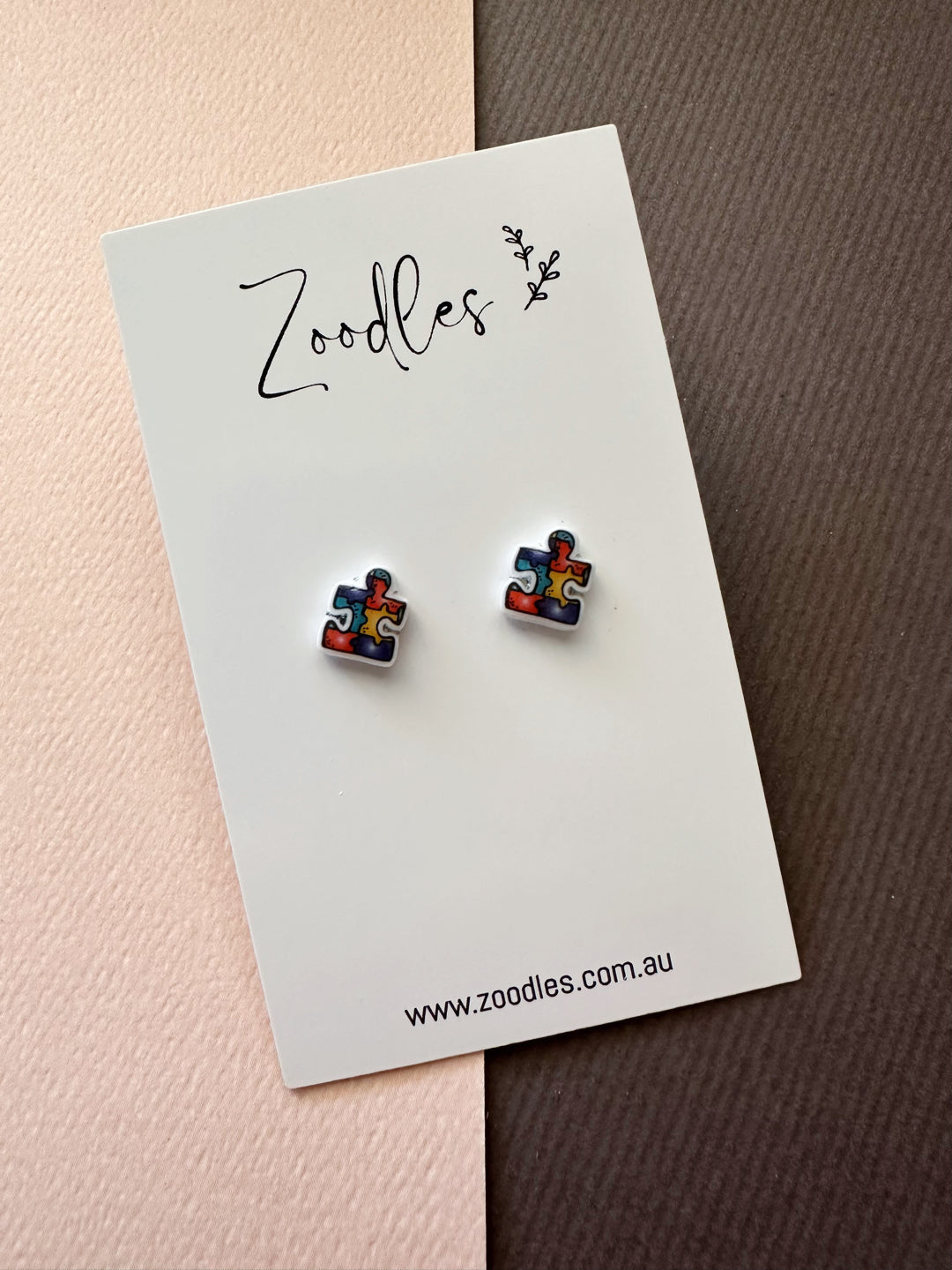 Zoodles Acrylic Mini Studs - Autism Awareness