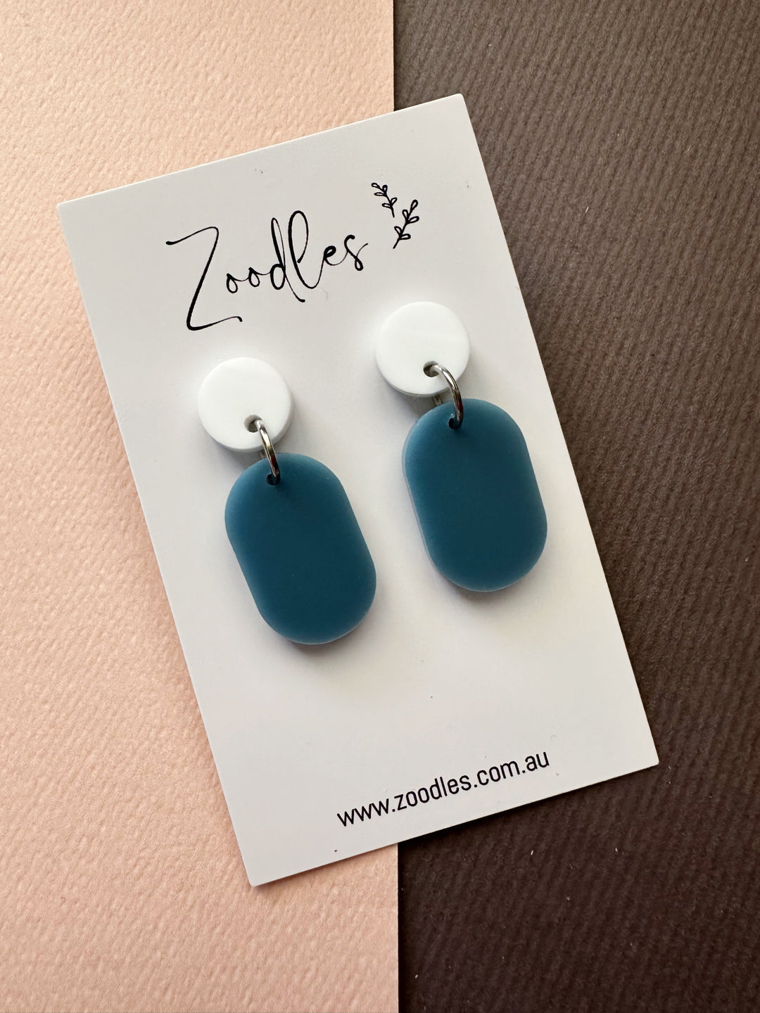 Zoodles Acrylic Small Dangles - Bluestone