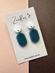 Zoodles Acrylic Small Dangles - Bluestone