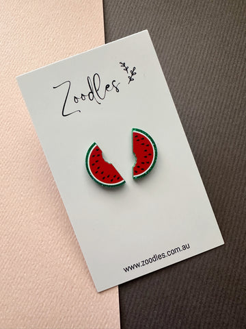 Zoodles Acrylic Studs - Watermelons