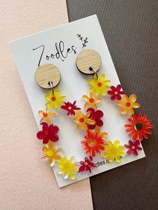 Zoodles Acrylic Dangles - Autumn Flower Wreath