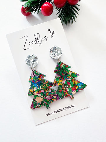 Zoodles Acrylic Dangles - Kaleidoscope Christmas Tree