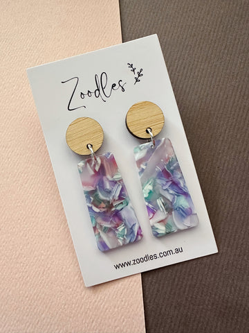 Zoodles Acrylic Dangles - Lavender Drops