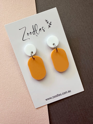 Zoodles Acrylic Small Dangles - Peach