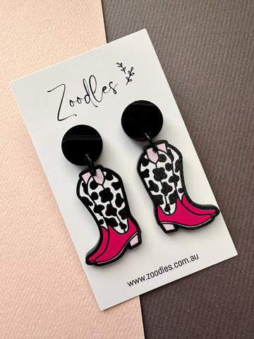 Zoodles Acrylic Dangles - Cowboy Boots