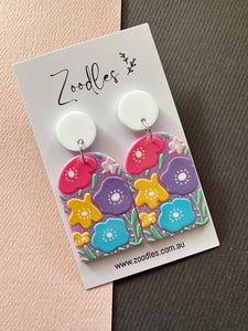 Zoodles Acrylic Dangles - Pastel Garden