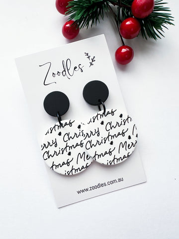 Zoodles Acrylic Dangles - Merry Christmas