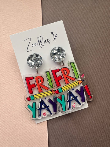 Zoodles Acrylic Dangles - Fri-Yay