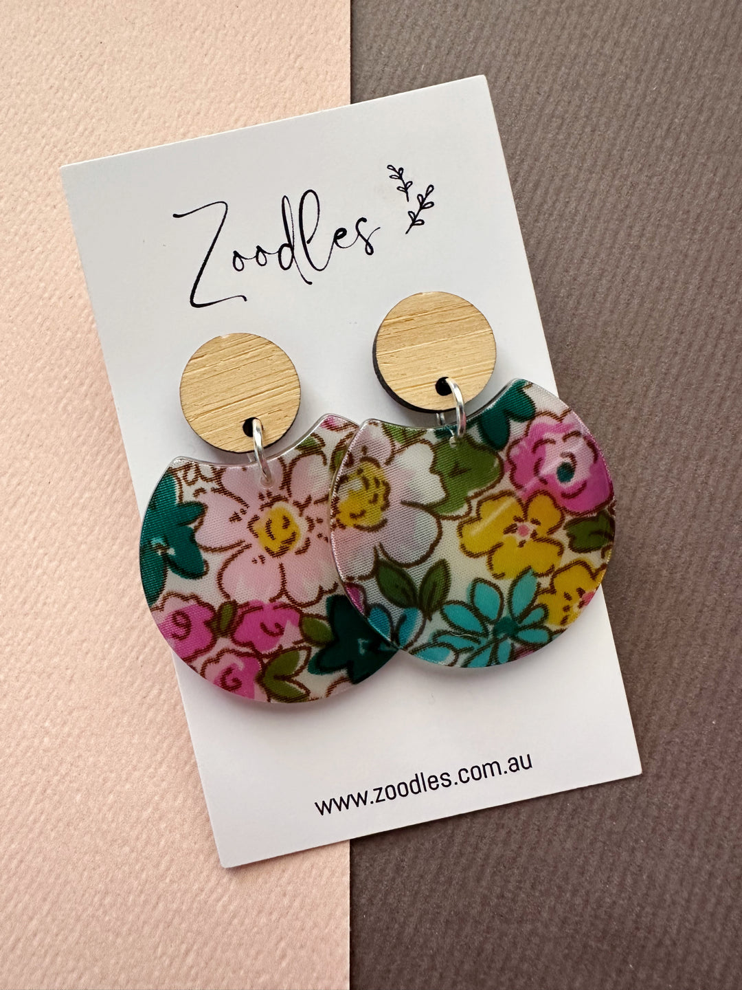 Zoodles Acrylic Dangles - Floral