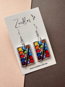 Zoodles Acrylic Hook Dangles - Watercolour Paint