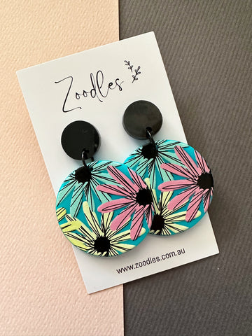 Zoodles Acrylic Dangles - Spring Garden Roundies