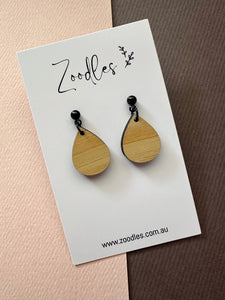 Zoodles Bamboo Dangles - Mini Teardrops