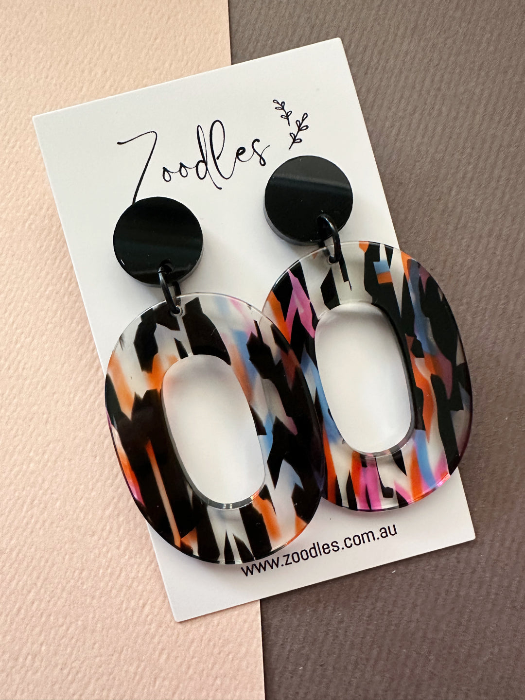 Zoodles Acrylic Dangles - Ovals