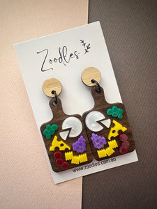 Zoodles Acrylic Dangles - Wood & Acrylic Grazing Platter