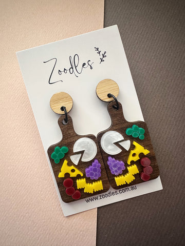 Zoodles Acrylic Dangles - Wood & Acrylic Grazing Platter