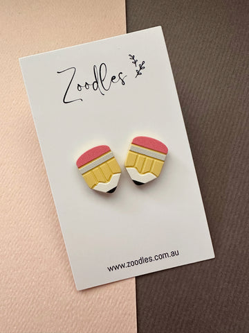 Zoodles Statement Studs - Pencils