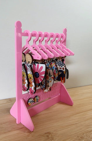 Acrylic Earring Wardrobes - Pink