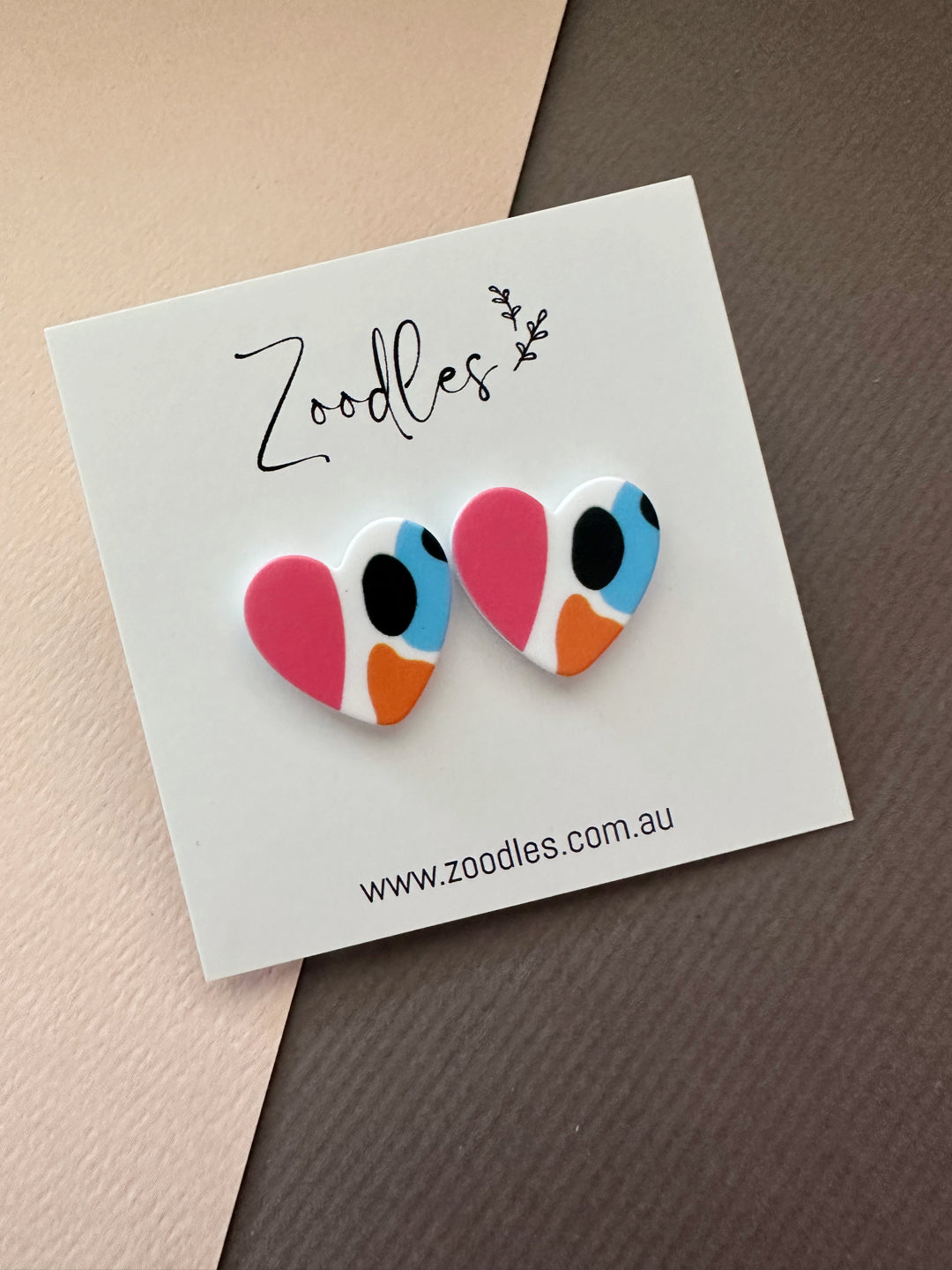 Zoodles Statement Studs - Hearts