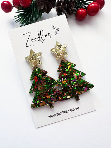 Zoodles Acrylic Dangles - Kaleidoscope Christmas Tree