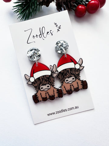 Zoodles Acrylic Dangles - Highland Cow