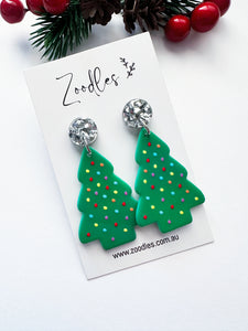 Zoodles Acrylic Dangles - Spotty Christmas Tree
