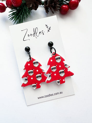 Zoodles Acrylic Dangles - Santa Trees