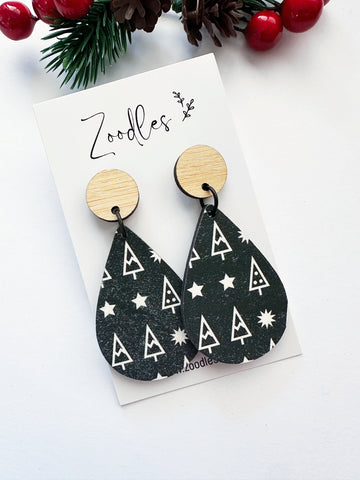 Zoodles Wooden Dangles - Olive Starry Pines