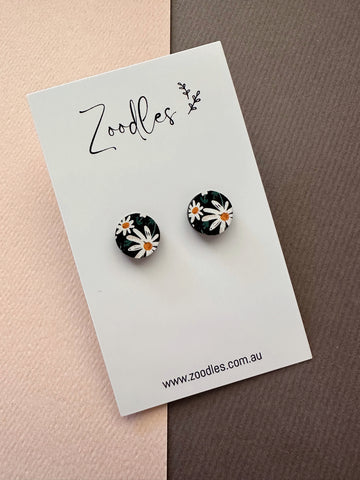 Zoodles Wooden Small Studs - Daisies