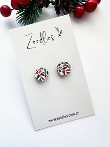 Zoodles Wooden Christmas Studs - Merry Berries