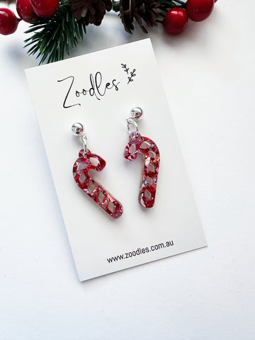 Zoodles Acrylic Dangles - Candy Canes
