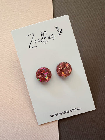 Zoodles Acrylic Studs - Kaleidoscope Rose