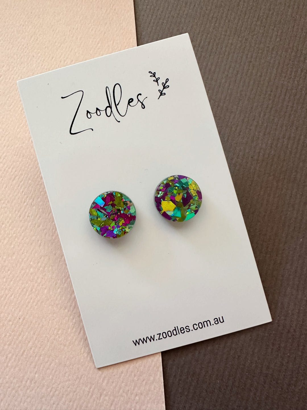 Zoodles Acrylic Studs - Kaleidoscope Lime