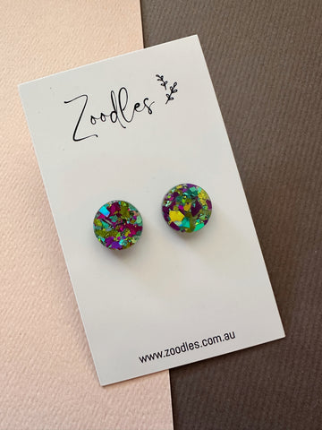 Zoodles Acrylic Studs - Kaleidoscope Lime