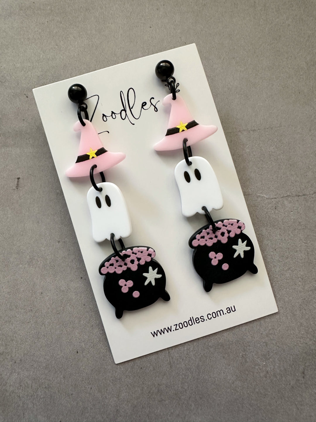 Zoodles Acrylic Halloween Dangles - Halloween Stack
