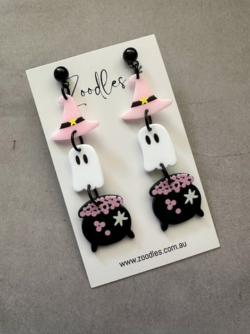 Zoodles Acrylic Halloween Dangles - Halloween Stack