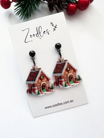 Zoodles Acrylic Dangles - Gingerbread House