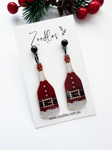 Zoodles Acrylic Dangles - Wine Bottles