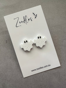 Zoodles Acrylic Halloween Studs - Ghost