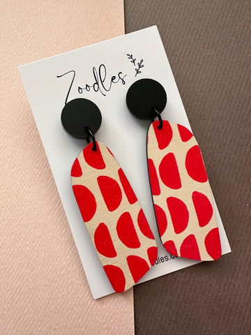 Zoodles Wooden Dangles - Retro Red
