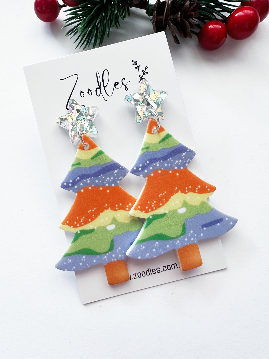 Zoodles Acrylic Dangles - Layer Christmas Tree