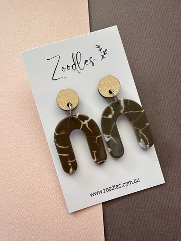 Zoodles Acrylic Dangles - Earthy Arches