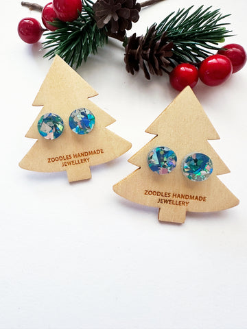 Zoodles Mini Studs on Mini Trees - Aqua