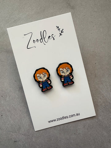 Zoodles Acrylic Halloween Studs - Chucky