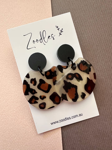 Zoodles Acrylic Dangles - Leopard Print