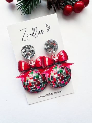 Zoodles Acrylic Dangles - Christmas Disco Ball