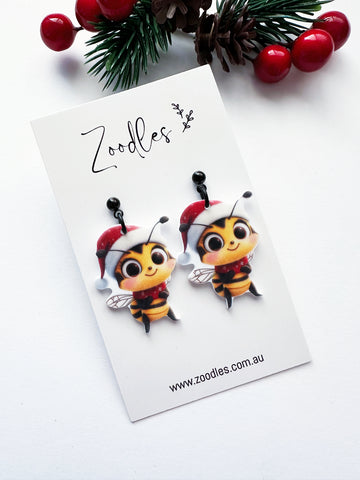 Zoodles Acrylic Dangles - Christmas Bees