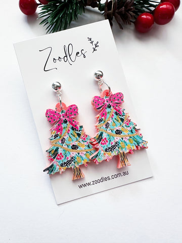 Zoodles Acrylic Dangles -  Christmas Tree